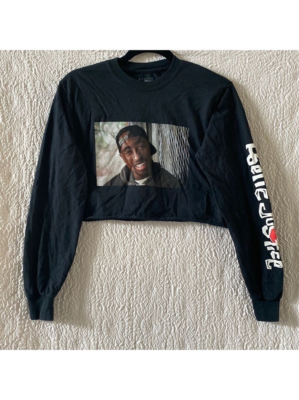 Bio World Tupac Shakur Poetic Justice Cropped Long Sleeve T-Shirt
